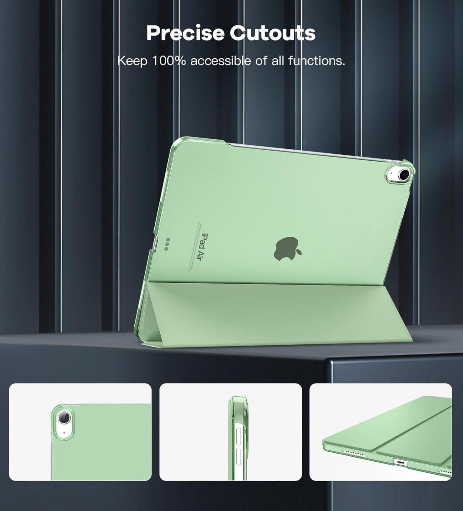 Hülle iPad Air 13 Zoll M2 2024 Schlanke Auto Schlaf/Aufwach Grün