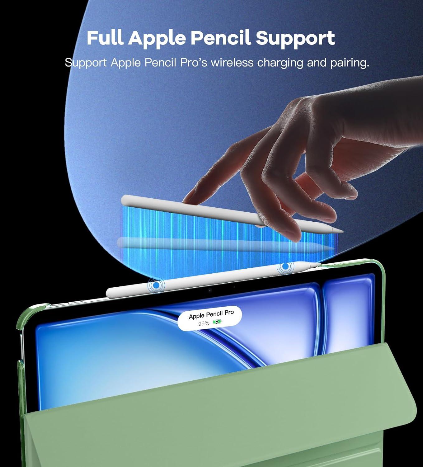 TiMOVO iPad Air 13 Hülle - Schlanke Schutzhülle mit Ständer und Auto Schlaf/Aufwach, Grün