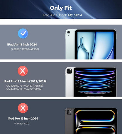 TiMOVO iPad Air 13 Zoll Hülle M2 2024, Schlank Schutzhülle