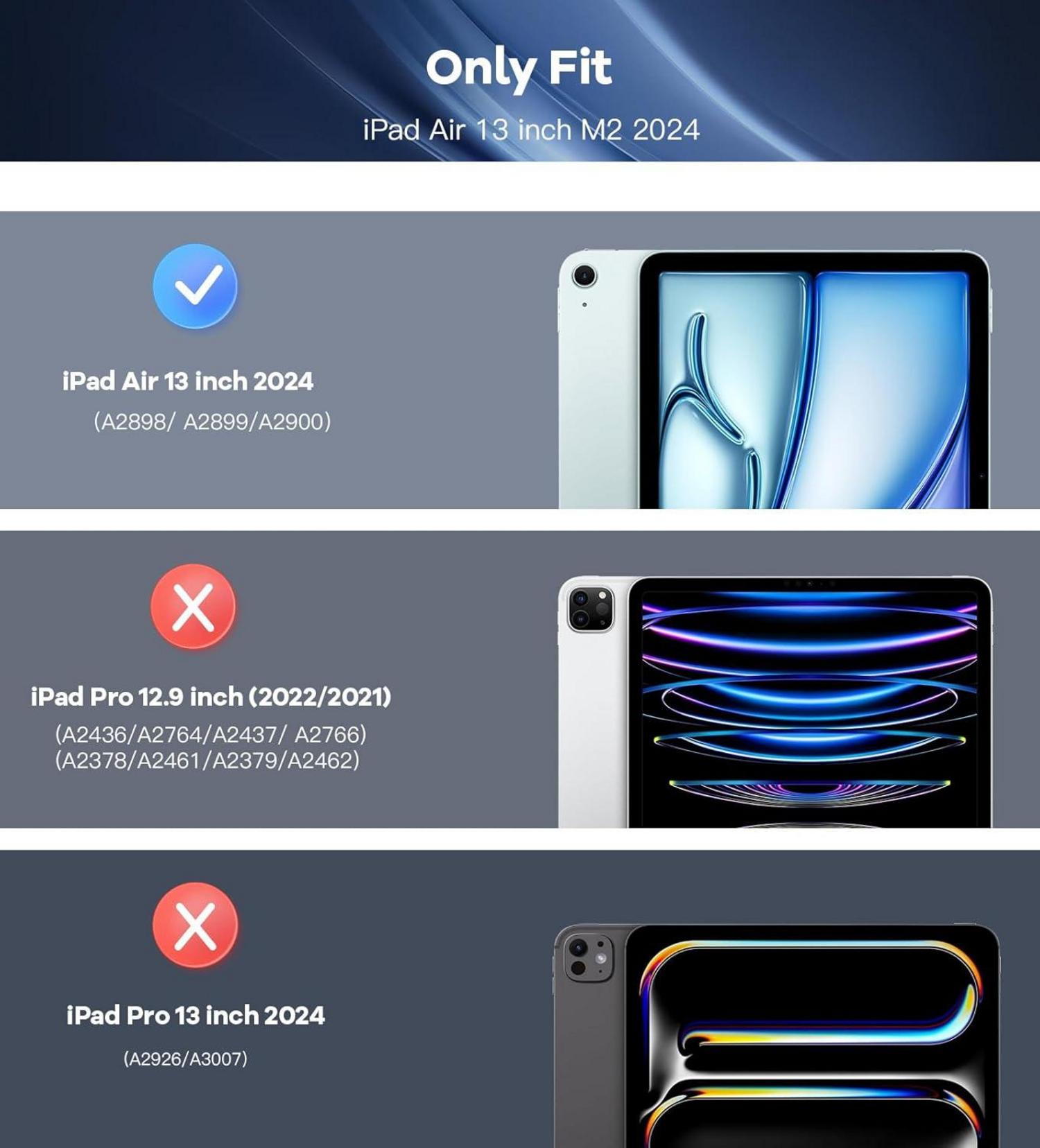 TiMOVO iPad Air 13 Hülle M2 2024 - Schlanke Schutzhülle