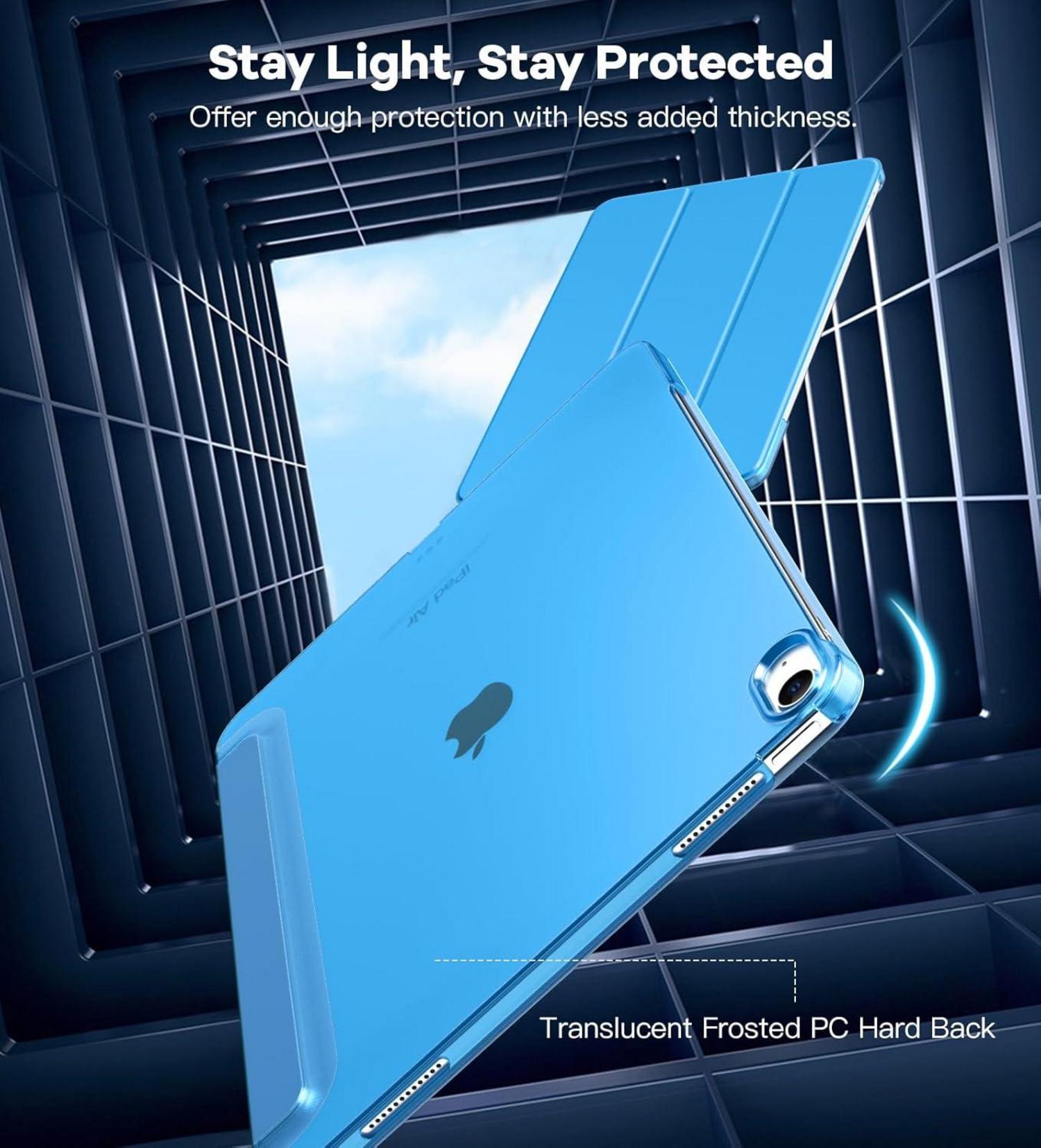 iPad Air 13 Schlanke Hülle M2 2024 mit Ständer Capri Blau