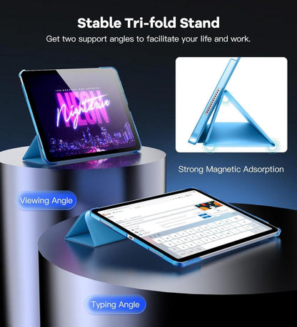 TiMOVO iPad Air 13 Zoll Hülle M2 2024 - Blau, Auto Schlaf/Aufwach, Ständer
