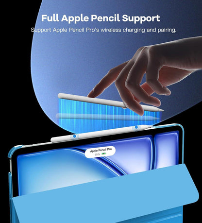 iPad Air 13 Schlanke Hülle M2 2024 mit Ständer Capri Blau