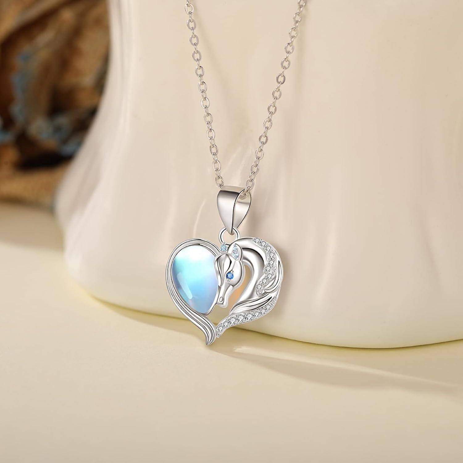 Halskette Damen Silber 925 Herz Anhänger Geschenke Mädchen Frauen