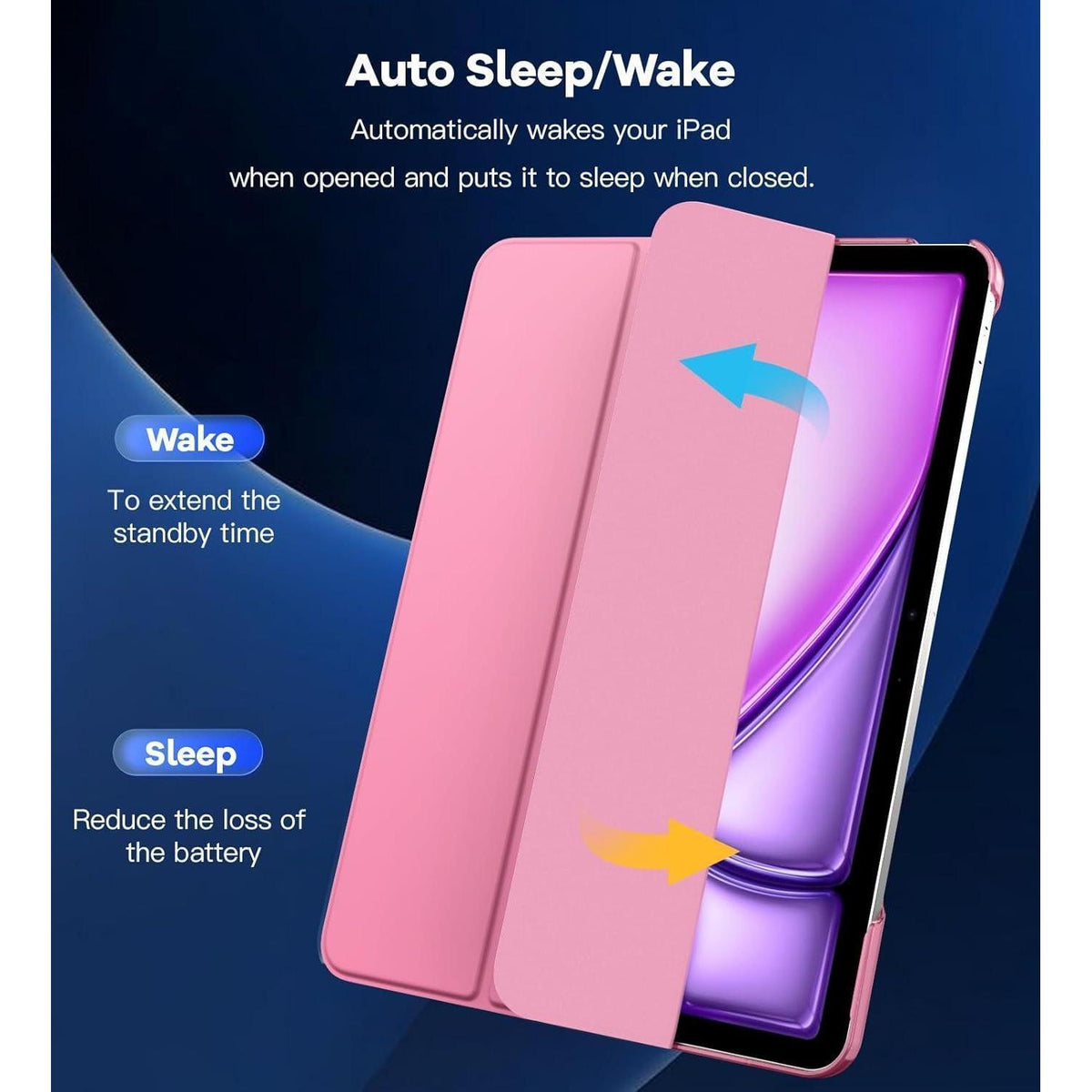 iPad Air 13 Zoll Hülle mit Ständer, Fondant Rosa