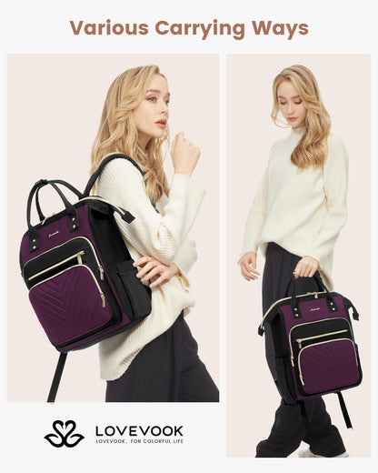 LOVEVOOK Rucksack Damen 15,6 Zoll Wasserdicht Laptop