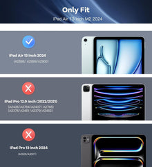 iPad Air 13 Hülle M2 2024, Schlanke Auto Schlaf/Aufwach