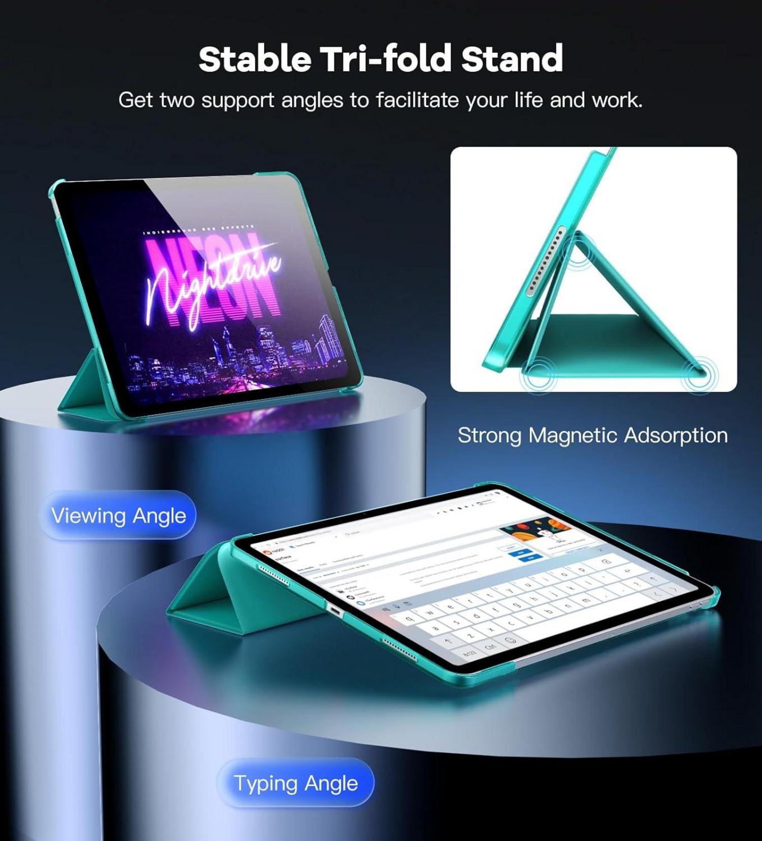 TiMOVO iPad Air 13 Zoll Hülle M2 2024 Schlanke Schutzhülle Bondi Blau