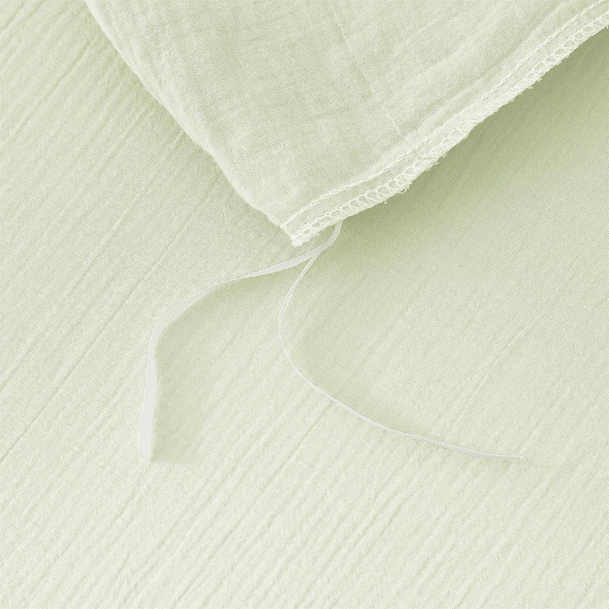 Doppelte Muslin Bettwäsche 220x240 Hellgrün - 3-teilig & Atmungsaktiv