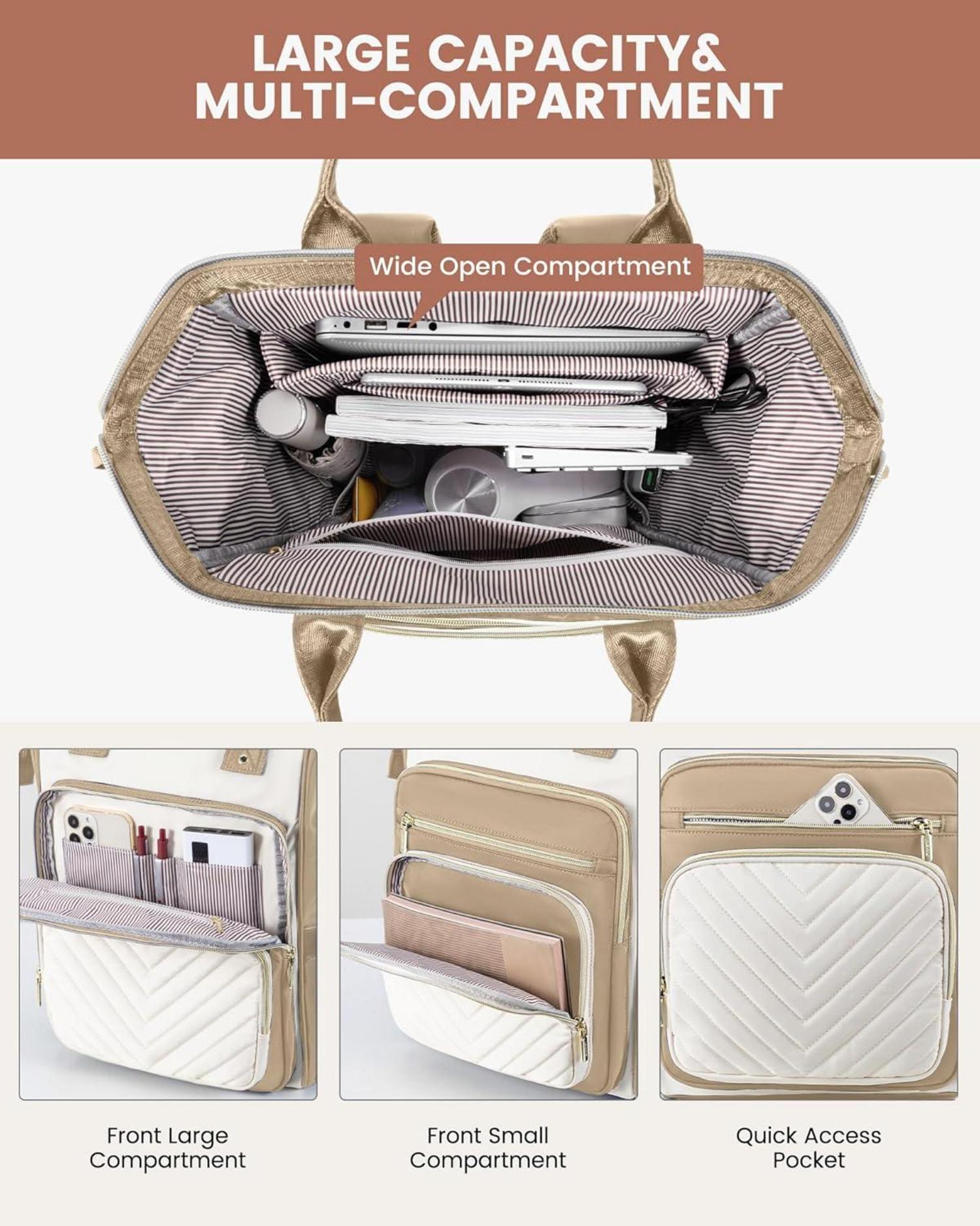 Großer Damen Rucksack 17,3 Zoll Laptop Schulrucksack