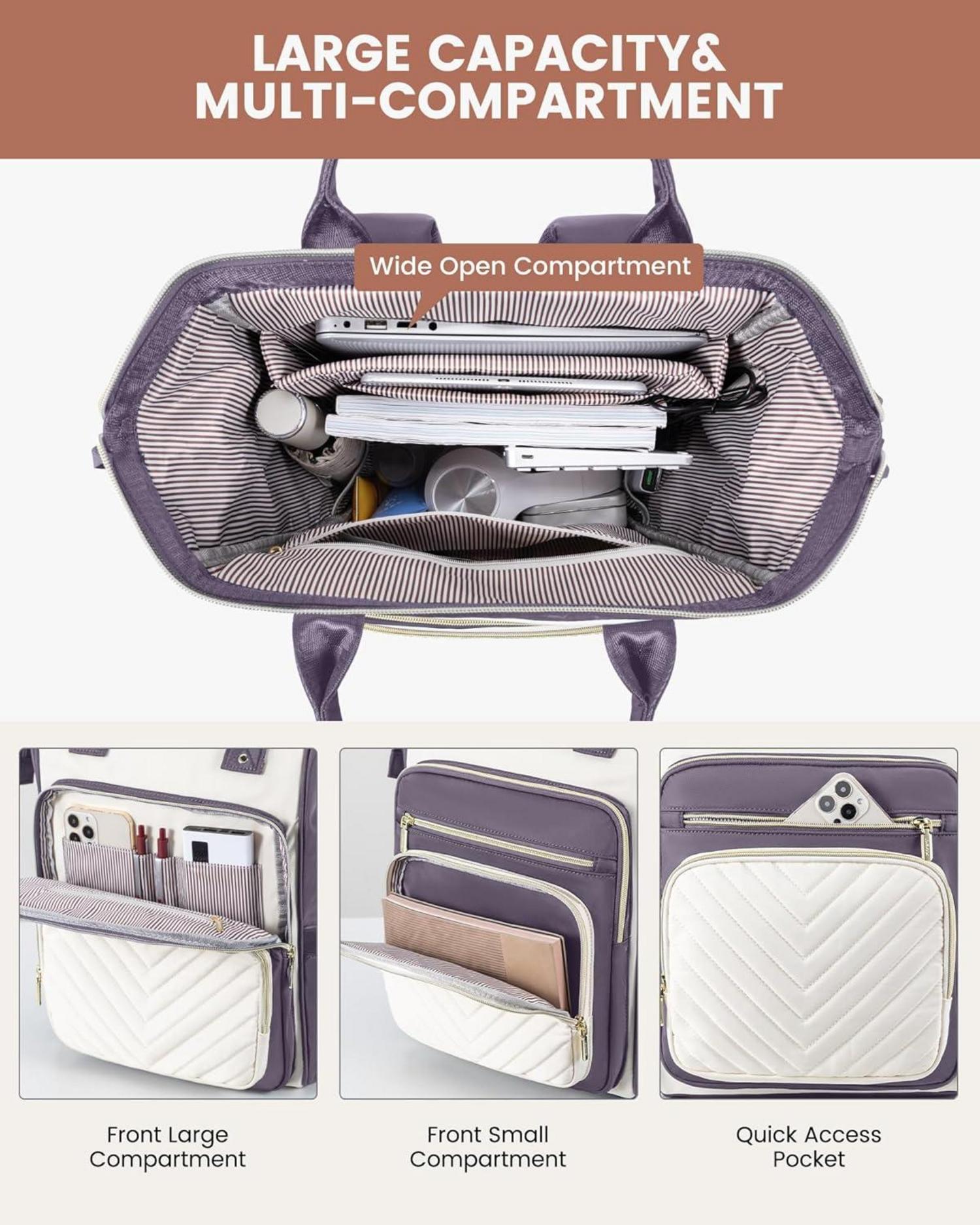 Rucksack Damen 15,6 Zoll Laptop Wasserdicht Schulrucksack Elegant