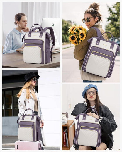 Damen Rucksack 15,6 Zoll Laptop Schulrucksack Wasserdicht Mädchen