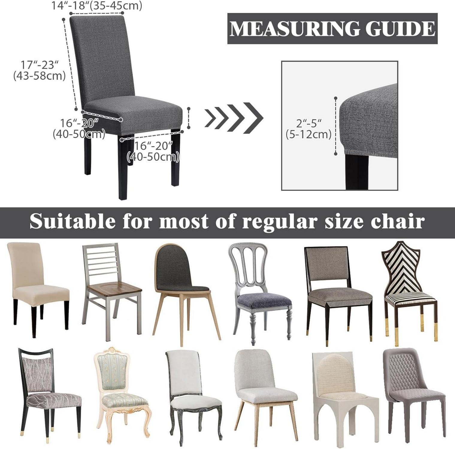 Stuhlhussen Set Esszimmer Schwingstühle Stretch Leinen Schwarz 4er