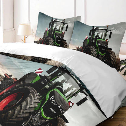 Traktor Bettwäsche Set 140x200cm – Mikrofaser Bettbezug & Kissenbezüge