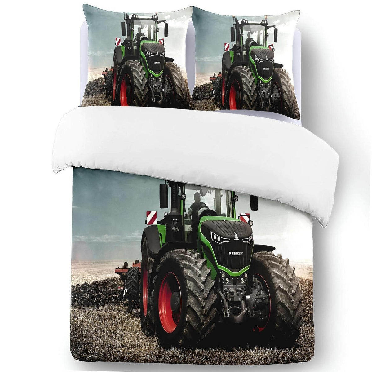 Traktor Bettwäsche Set 140x200cm – Mikrofaser Bettbezug & Kissenbezüge