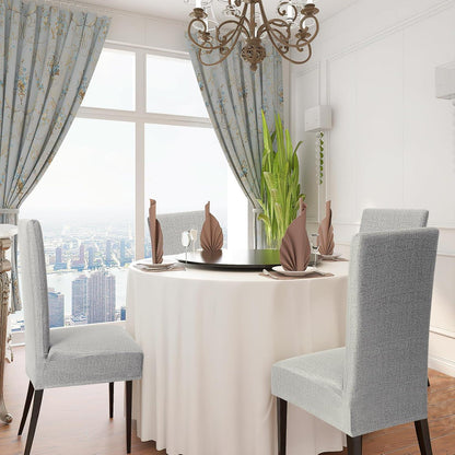 Stuhlhussen 4er Set Stretch Abnehmbar Waschbar Esszimmer Küche Beige