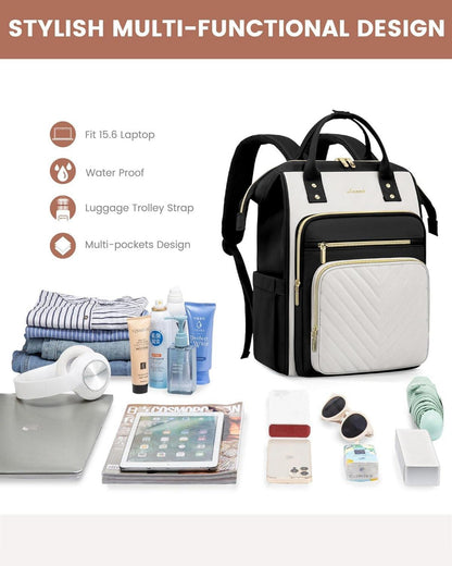 Damenrucksack 15,6 Zoll Laptop Wasserdicht Reiserucksack Schulrucksack