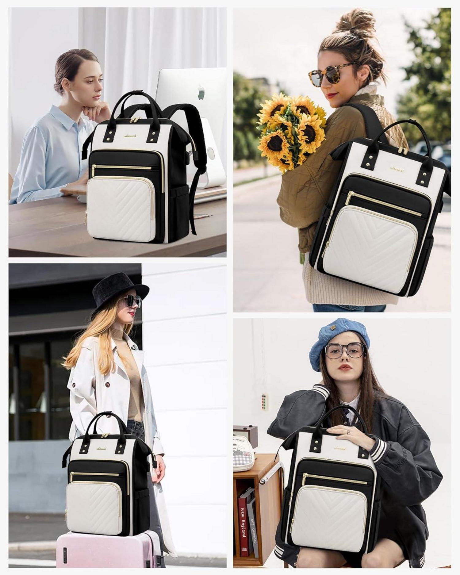 Damen Rucksack 15,6 Zoll Laptop Schulrucksack Wasserdicht mit