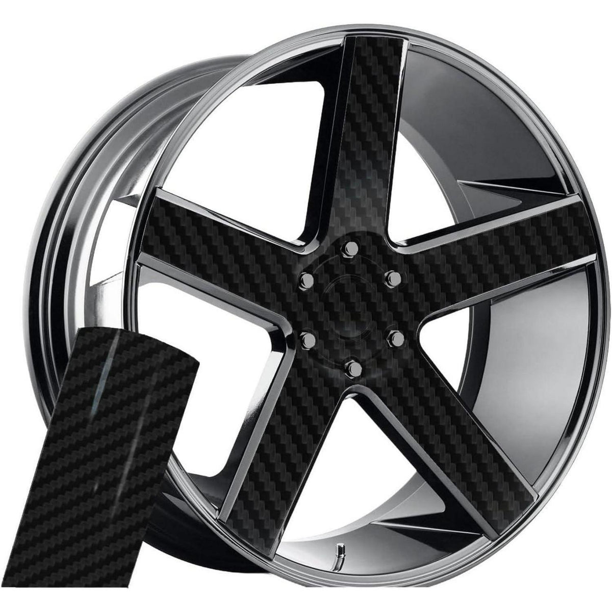 Autofolie Carbon Schwarz 762x152cm – Kratzfest & Air Release