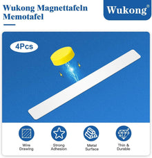 Magnetleisten Set, 4 Stück Memotafel 30x3cm Weiß mit 16
