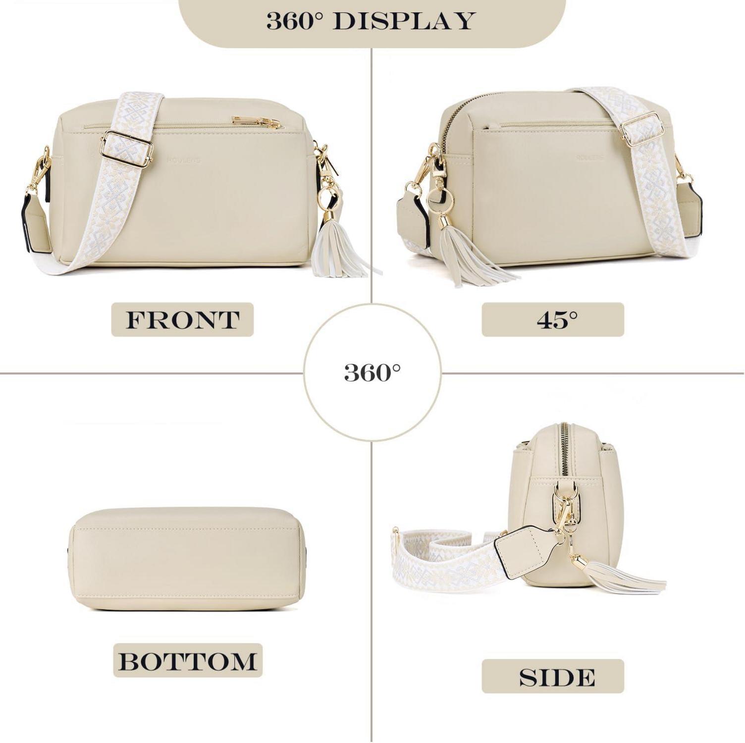 Damen Handy Umhängetasche Crossbody Schultertasche Veganem Leder