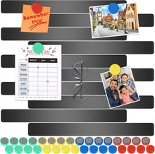 Magnettafel Set 10 Stück Schwarz Memotafel mit 32 Magneten
