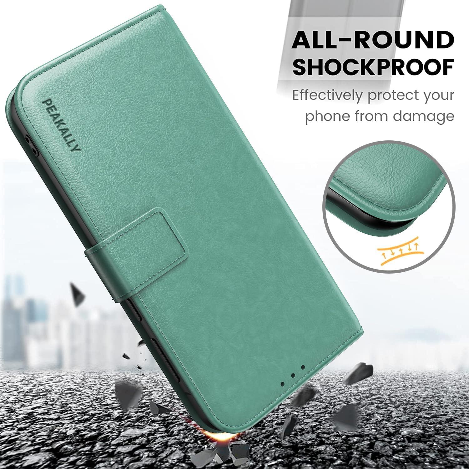 Handyhülle für Samsung Galaxy A55 5G - Grün PU Leder Schutz RFID