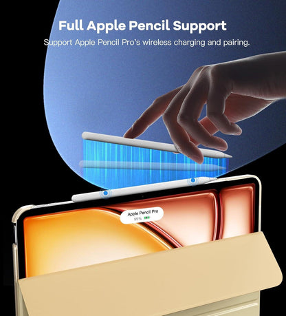 TiMOVO iPad Air 13 Hülle M2 2024 - Touch ID, Auto Schlaf/Aufwach, Transluzent Rückhülle