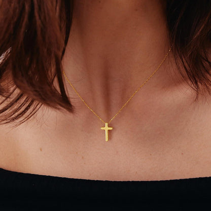Kreuz Kette Damen 14K Gold Vergoldet Layered Choker Halskette Gold Modeschmuck