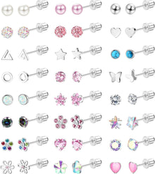 24 Paar Hypoallergene Ohrringe Chirurgenstahl Zirkonia Opal