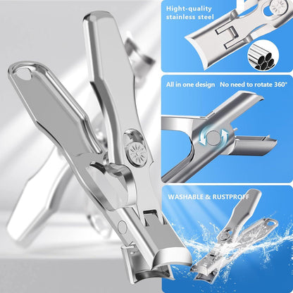 INXEN Nagelknipser für dicke Nägel Fußnägel Zehennägel, Set Edelstahl Clipper