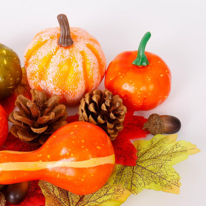 Herbstdeko Set Kürbisse Eicheln Tannenzapfen Ahornblätter