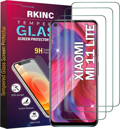 Panzer Glas Displayschutz für Xiaomi Mi 11 Lite, 3 Stück