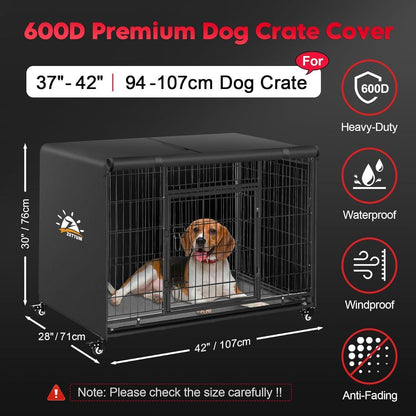 Hundekäfig Abdeckung 105cm – Winddicht & UV-Schutz 3 Jahre