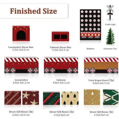 DIY Zug Adventskalender Set, Weihnachtsdekoration & Geschenk