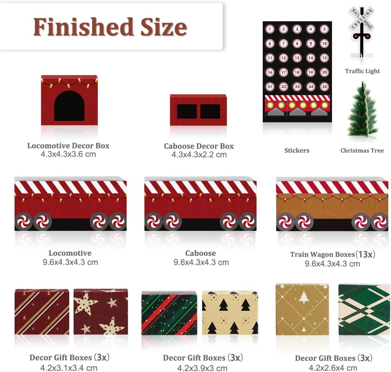Adventskalender DIY: Zug-Weihnachtsdekoration & Geschenkidee