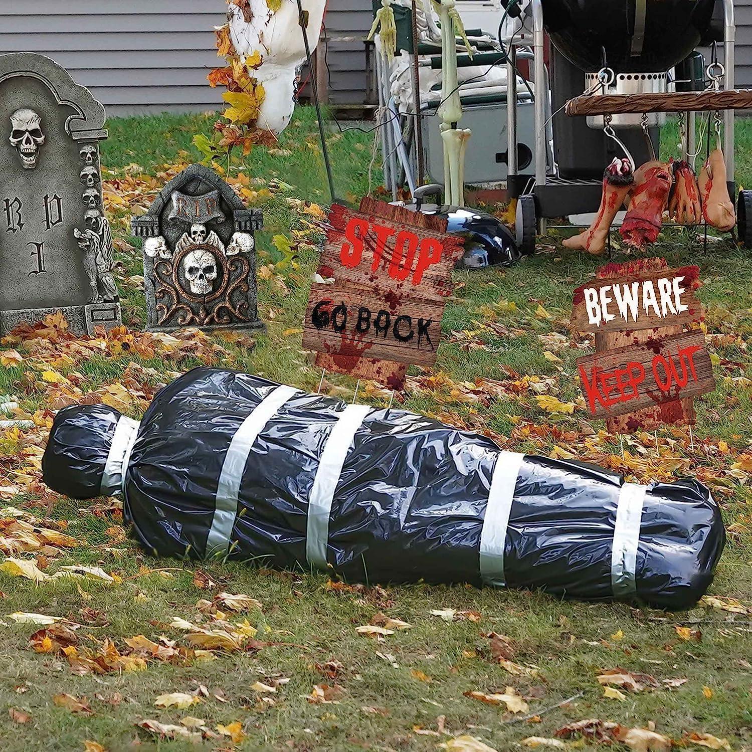 Halloween Deko Leichensack Requisiten Schwarz Gruselige Gefälschte