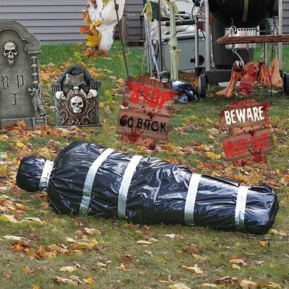 Halloween Deko Leichensack Requisiten Schwarz Gruselige Gefälschte