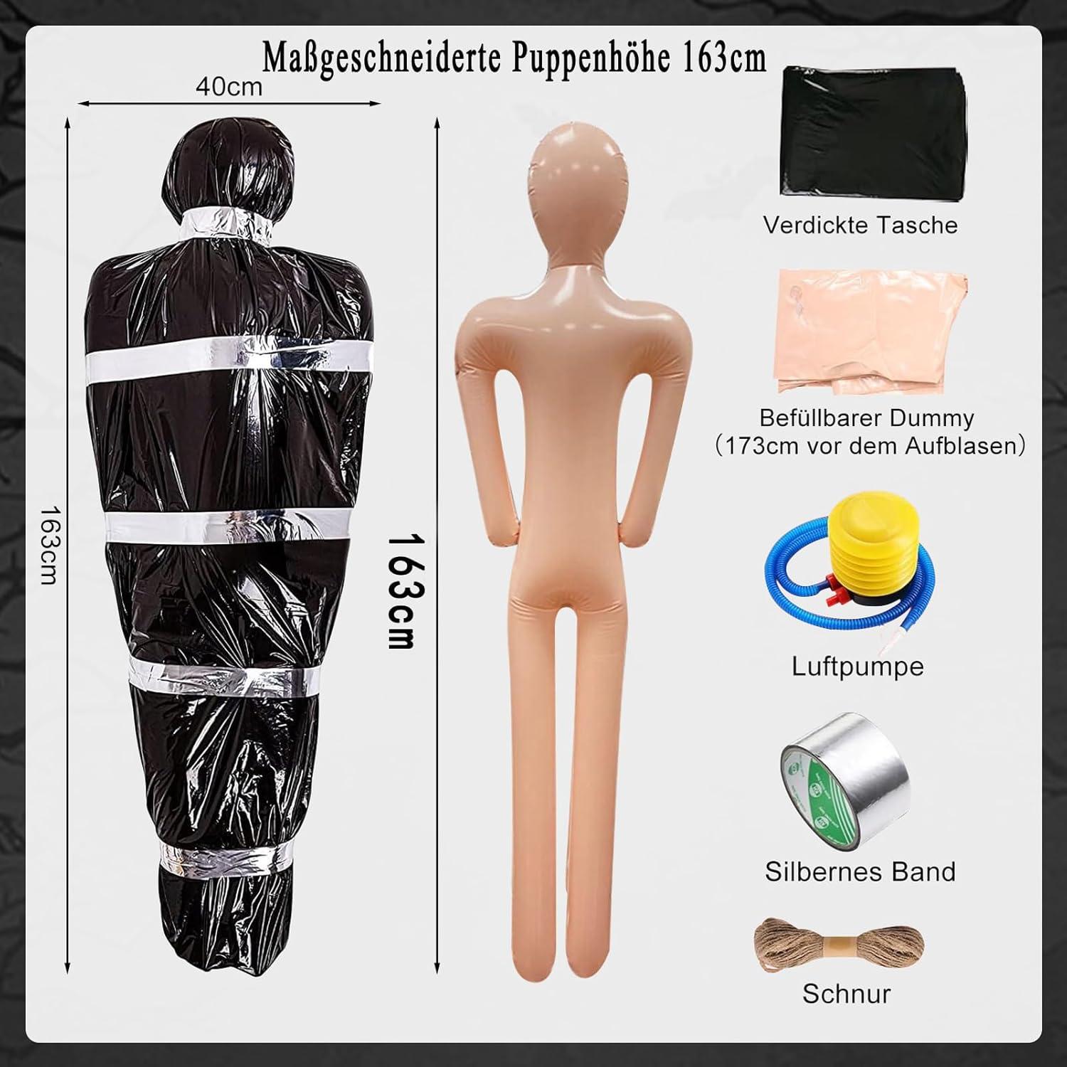 Halloween Deko Leichensack Requisiten Schwarz Gruselige Gefälschte