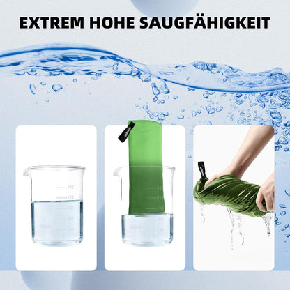 3er-Set Mikrofaser Fitness Handtuch Groß & 2x Klein Grün