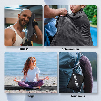 3er-Set Mikrofaser Fitness Handtuch Schnelltrocknend Sport Handtücher