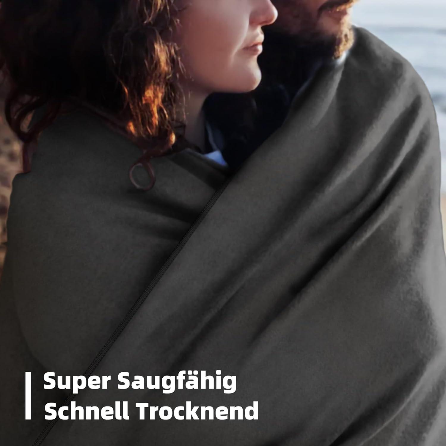 Mikrofaser Handtuch Set Groß Klein Fitness Sporthandtuch Strandtuch