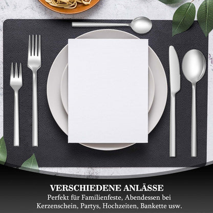 30-teiliges Edelstahl Besteck Set für 6 Personen Spülmaschinenfest