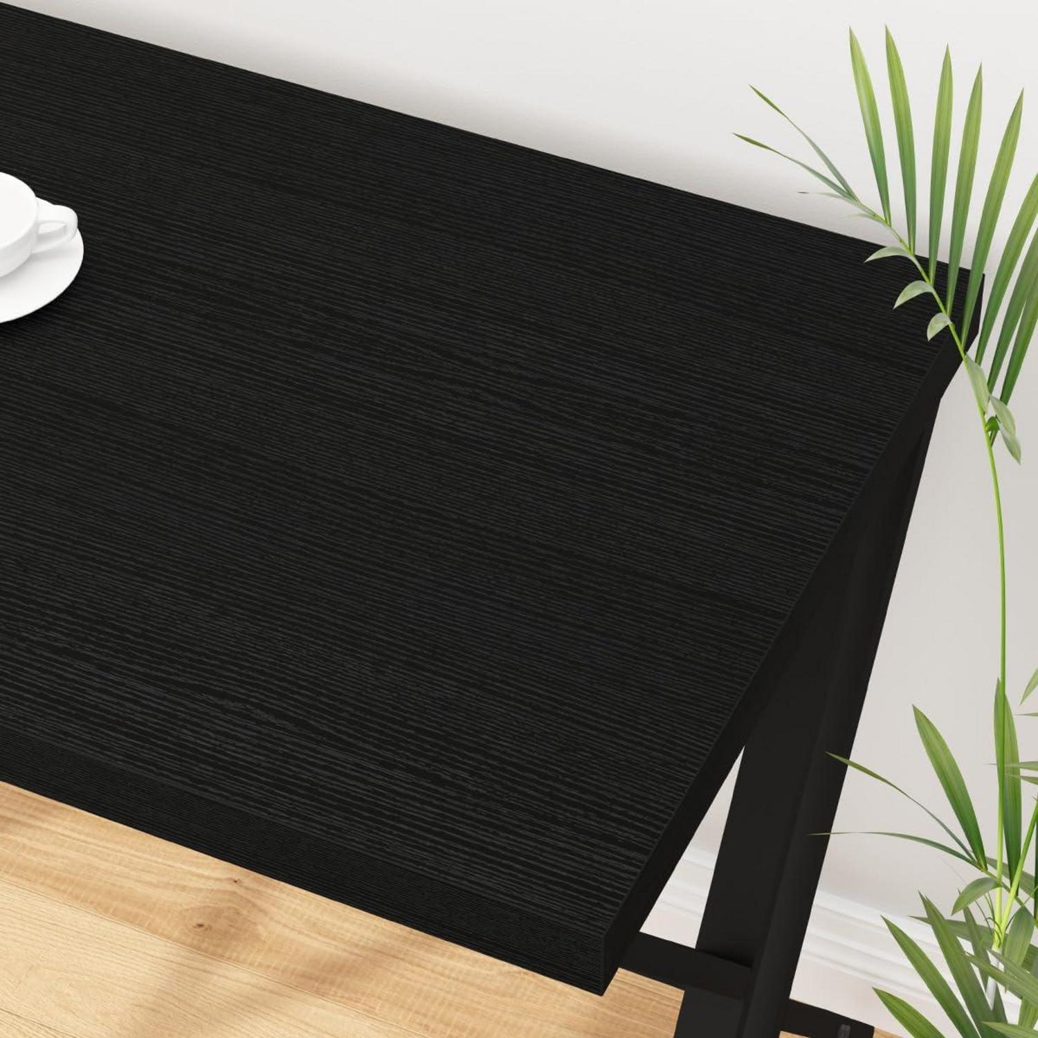 Schreibtisch Computertisch Holz Metallgestell Büromöbel 120x60 cm Schwarz