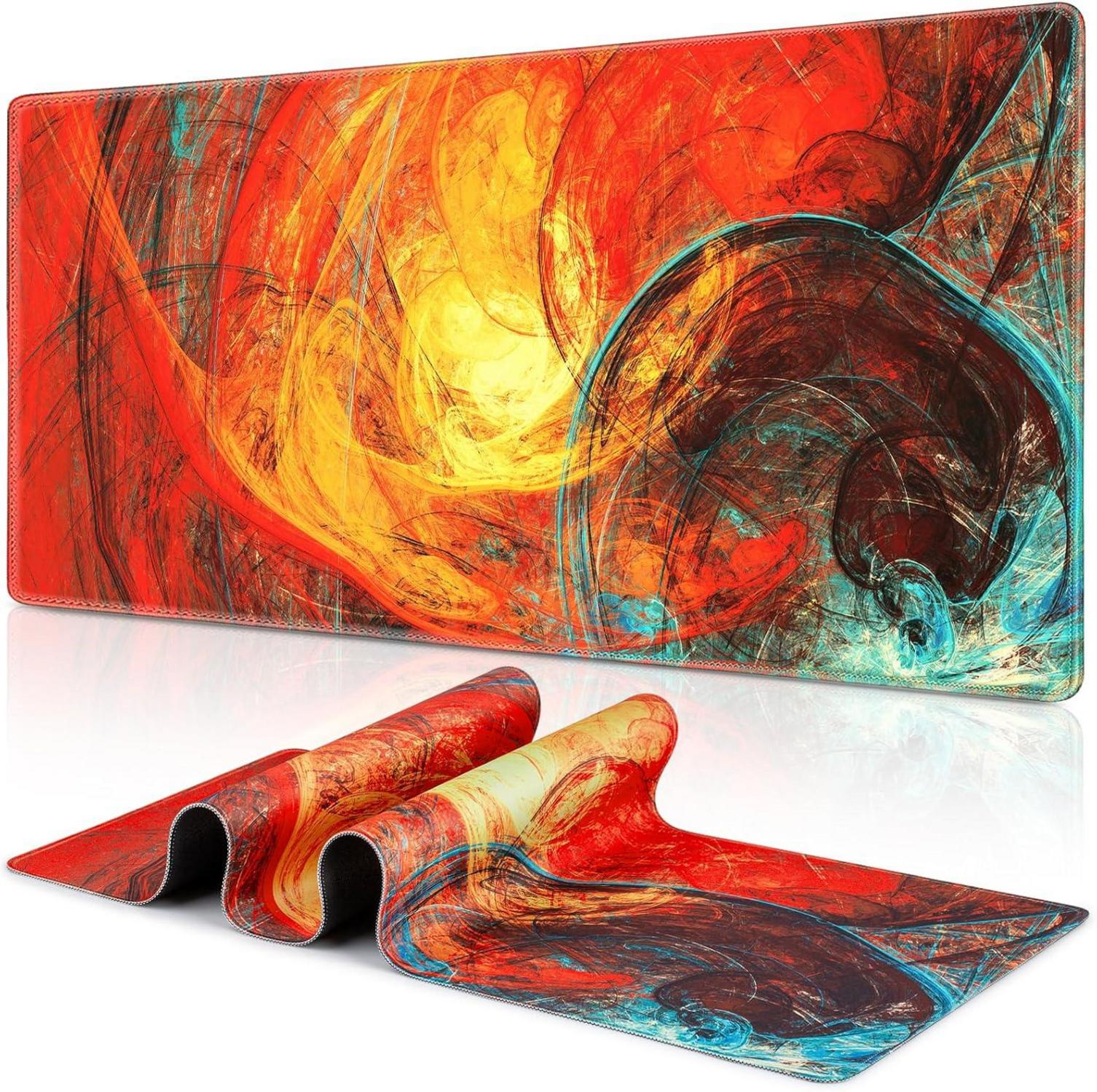 Gaming Mauspad XXL 900x400mm Wasserdicht Anti-Rutsch Schwarz