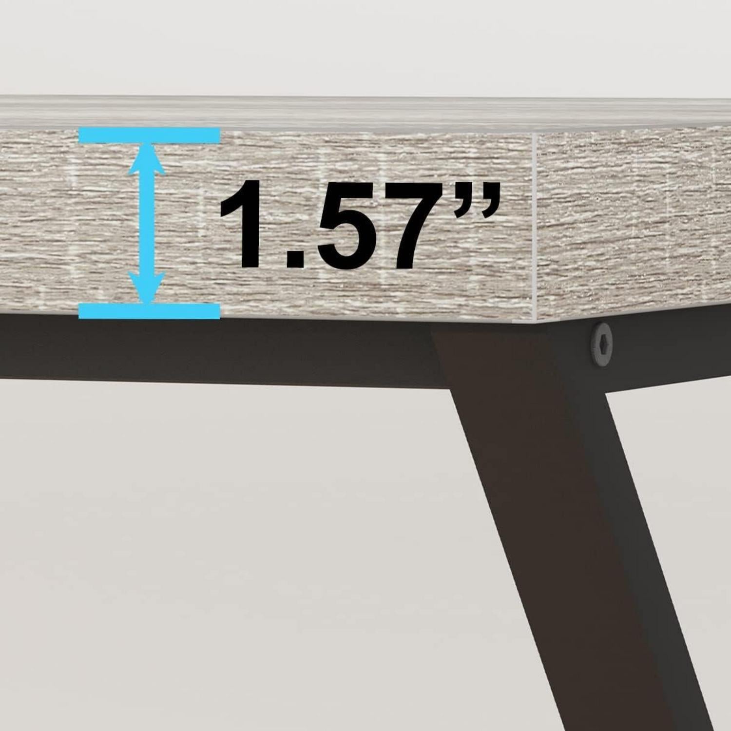 Großer Schreibtisch Vintage Grau 152 x 60 x 75.5 cm - Stabil