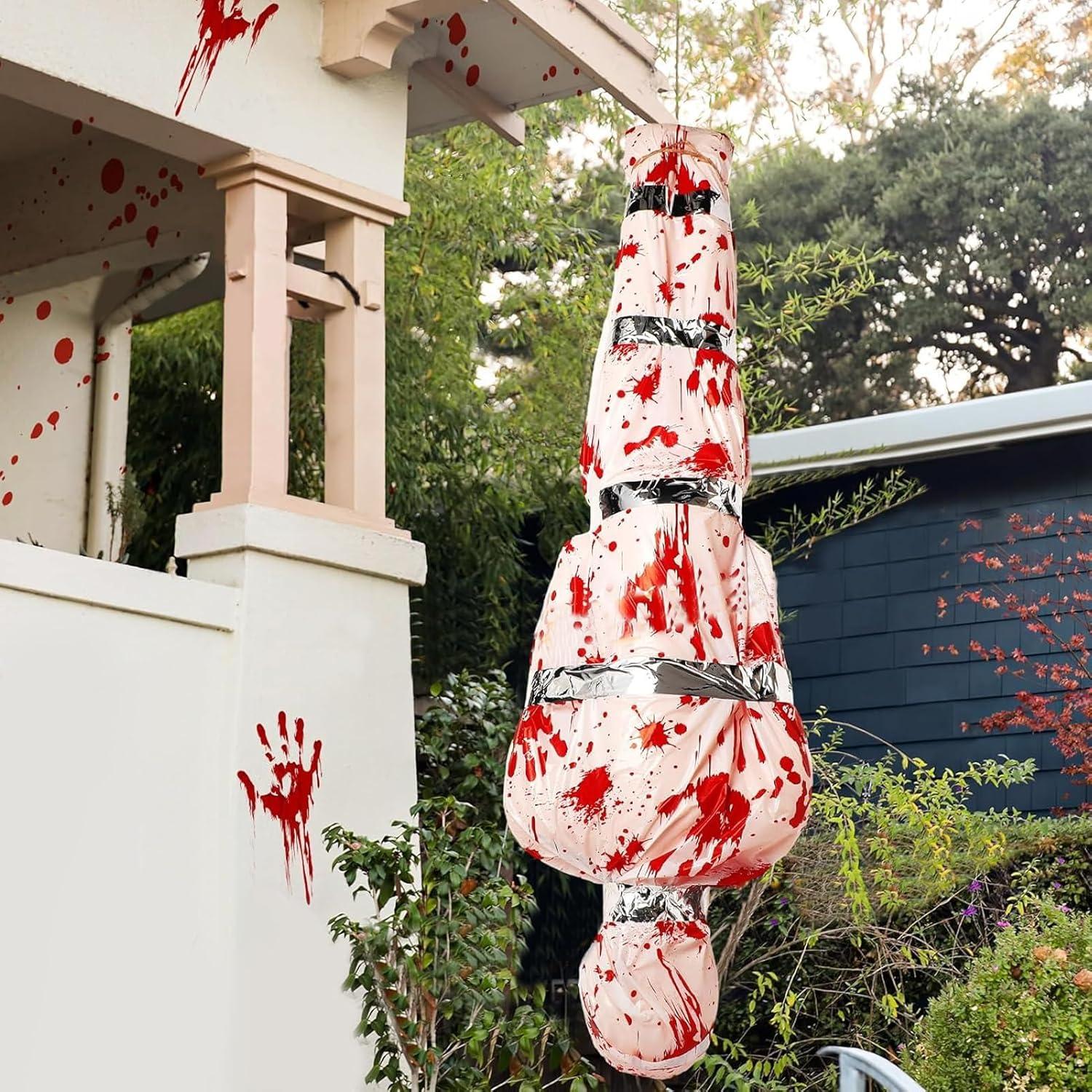 Halloween Deko Leichen Requisiten Aufblasbar Weiß Opfer Spukhaus