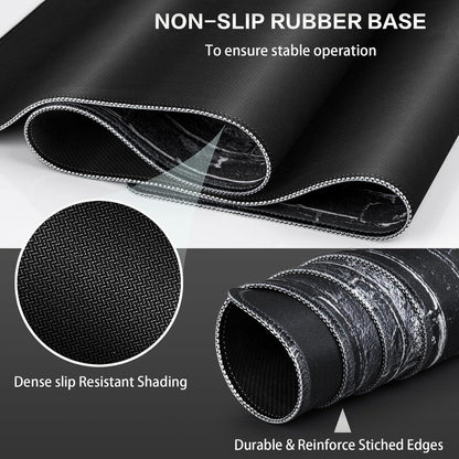 Gaming Mauspad XXL 900x400mm Schwarze Ziegelmauer Vernähte Kanten