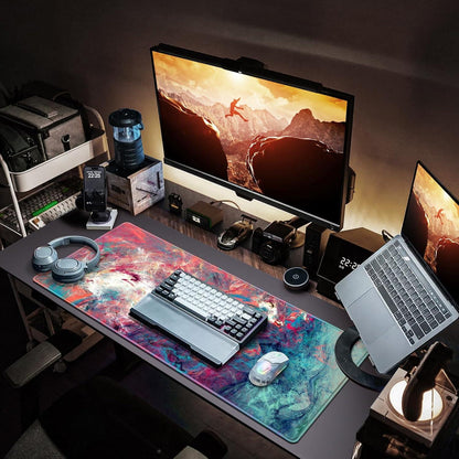 XXL Gaming Mauspad 900x400 mm Wasserdicht Anti-Rutsch Vernähte Kanten