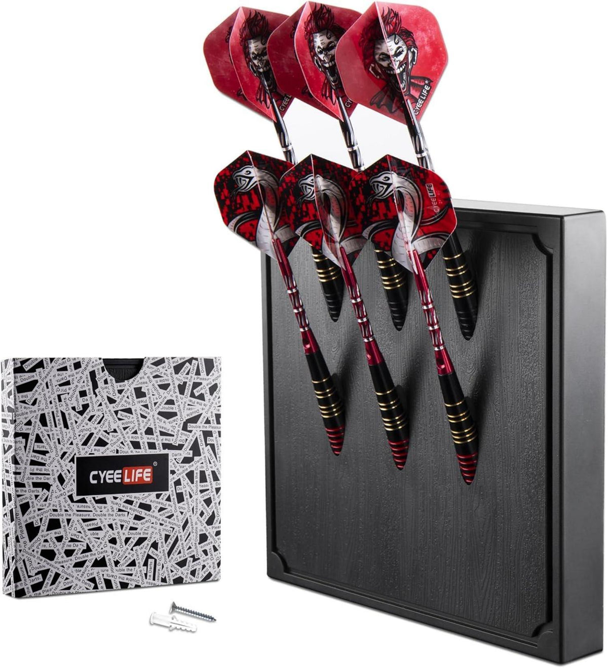 Dart Halterung für 6 Darts Wandmontage Schwarz Matte Finish